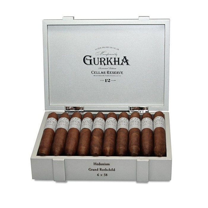 Коробка Gurkha Cellar Reserve 12 Years Platinum Hedonism Grand Rothchild на 20 сигар