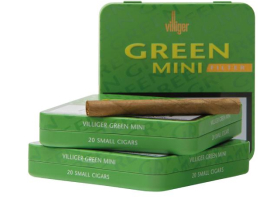 Сигариллы Villiger Green Mini Filter Lemon 20 Cigarillos