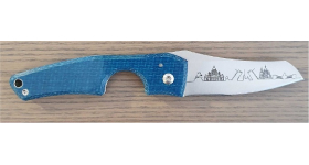 Сигарный нож Le Petit - Skyline - Blue Micarta - St. Petersburg