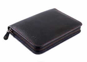 Сигарная сумка P&A на 6 сигар, натуральная кожа, черная C251-Black