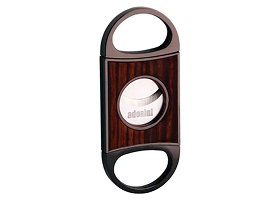 Гильотина Adorini Fusion c двойным лезвием с эбеновым деревом, темно-серый 16206