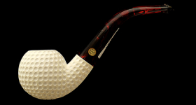 Курительная трубка Altinay Meerschaum Carved Bent Apple Golf, без фильтра