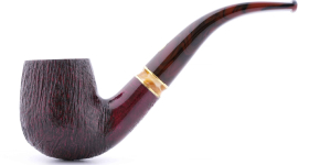 Курительная трубка Mastro de Paja Pettinata Classica с цветным кольцом, без фильтра M451-2