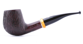 Курительная трубка Mastro de Paja Pettinata Classica с цветным кольцом, без фильтра M451-5