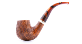 Курительная трубка Mastro de Paja Pettinata Classica с цветным кольцом, без фильтра M451-7