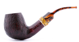 Курительная трубка Mastro de Paja Pettinata Classica с цветным кольцом, без фильтра M451-8