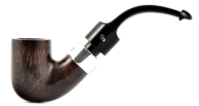 Курительная трубка Peterson De Luxe System Dark Smooth 8s P-Lip, без фильтра