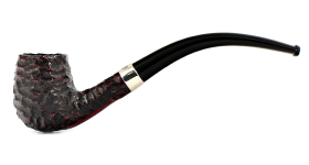 Курительная трубка Peterson Junior Rustic - Nickel Mounted Bent Billiard, без фильтра