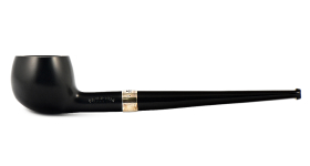 Курительная трубка Peterson Junior Ebony - Silver Mounted - Straight Apple, без фильтра