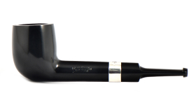 Курительная трубка Peterson Junior Ebony - Silver Mounted Straight Lovat, без фильтра