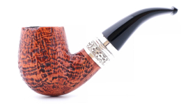 Курительная трубка SER JACOPO S2 Blast Silver, 9 мм S233-3