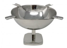 Пепельница Aficionado на 4 сигары Standing & Raised Silver