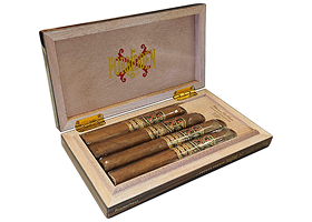 Подарочный набор сигар Arturo Fuente FFOX Fuente Fuente Opus X Story 4 Set Cigars Macassar Ebony