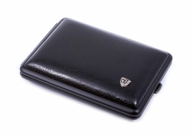 Портсигар Stoll на 14 сигарет, Экокожа, Черный C15-1