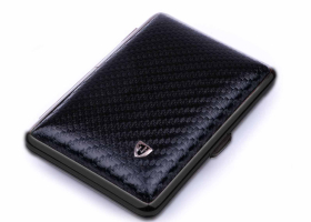 Портсигар Stoll на 14 сигарет, натуральная кожа, Карбон C61