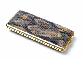 Портсигар Stoll на 14 сигарет, натуральная кожа, Змея C13-5