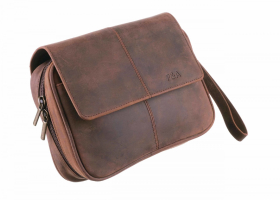 Сумка P&A для 4 трубок и табака, натуральная буйволиная кожа 418-Buffalo