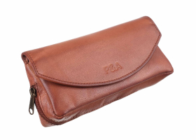 Сумка P&A для трубки и табака, натуральная кожа P315-Cognac