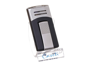 Зажигалка Caseti сигарная, турбо, черно-серебристая CA436-4