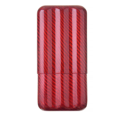 Чехол Lubinski на 3 сигары, красный карбон FK1383-4