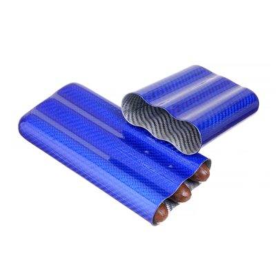 Чехол Lubinski на 3 сигары, синий карбон FK1383-2