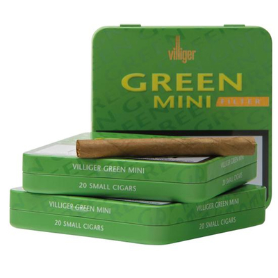 Сигариллы Villiger Green Mini Filter Lemon 20 Cigarillos