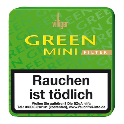 Сигариллы Villiger Green Mini Filter Lemon 20 Cigarillos