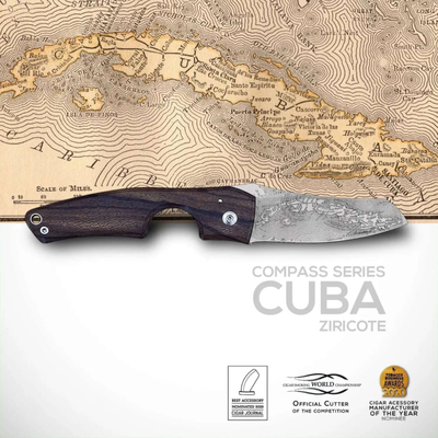 Сигарный нож Le Petit - Compass - Cuba Ziricote (Old Map)