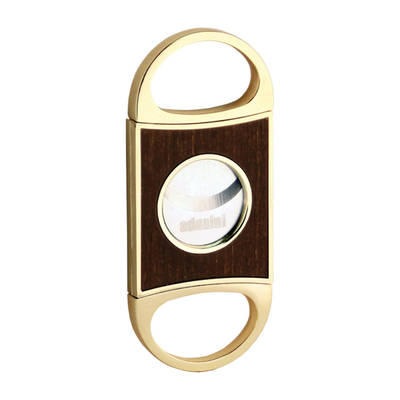 Гильотина Adorini Fusion c двойным лезвием с деревом дуба, золотой 16209