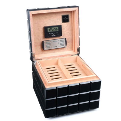Хьюмидор Colibri Heritage Cube на 60 сигар, Черный лак HU125T1