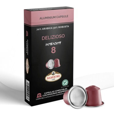 Кофе Silvestre капсулы Delizioso Forte, совместимые с кофемашинами Nespresso, 10 шт, 