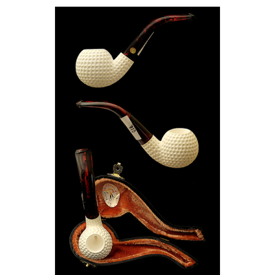 Курительная трубка Altinay Meerschaum Carved Bent Apple Golf, без фильтра