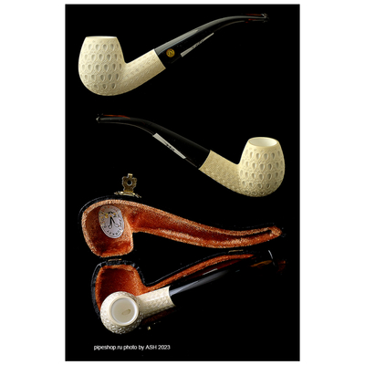 Курительная трубка Altinay Meerschaum Carved Bent Egg, без фильтра