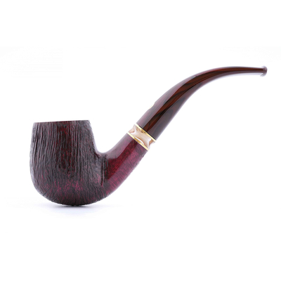 Курительная трубка Mastro de Paja Pettinata Classica с цветным кольцом, без фильтра M451-1