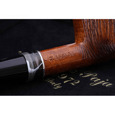 Курительная трубка Mastro de Paja Pettinata Classica с цветным кольцом, без фильтра M451-10