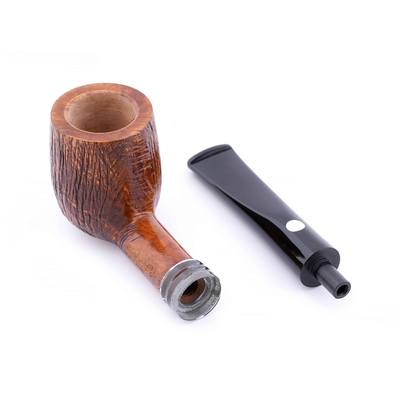 Курительная трубка Mastro de Paja Pettinata Classica с цветным кольцом, без фильтра M451-10