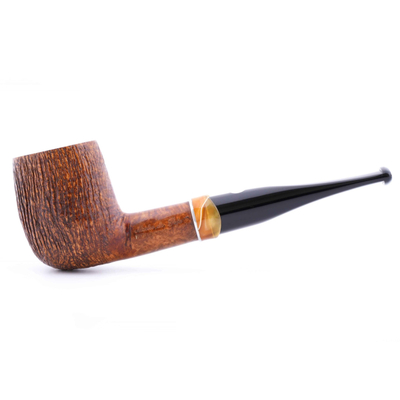 Курительная трубка Mastro de Paja Pettinata Classica с цветным кольцом, без фильтра M451-11