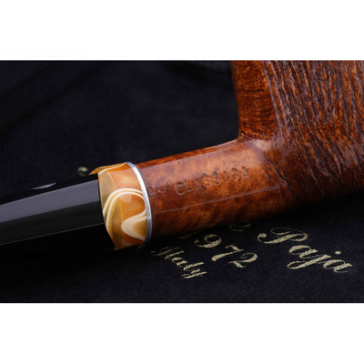 Курительная трубка Mastro de Paja Pettinata Classica с цветным кольцом, без фильтра M451-11