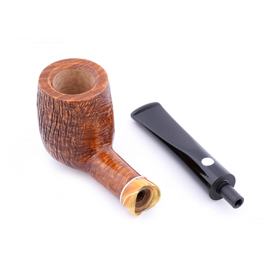 Курительная трубка Mastro de Paja Pettinata Classica с цветным кольцом, без фильтра M451-11