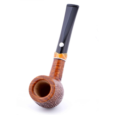 Курительная трубка Mastro de Paja Pettinata Classica с цветным кольцом, без фильтра M451-11