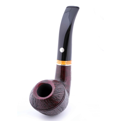 Курительная трубка Mastro de Paja Pettinata Classica с цветным кольцом, без фильтра M451-12