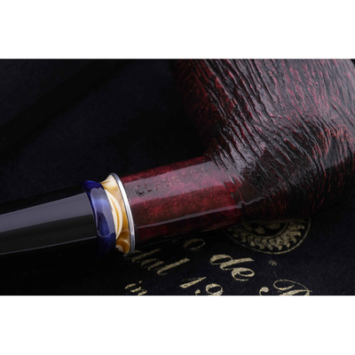 Курительная трубка Mastro de Paja Pettinata Classica с цветным кольцом, без фильтра M451-4