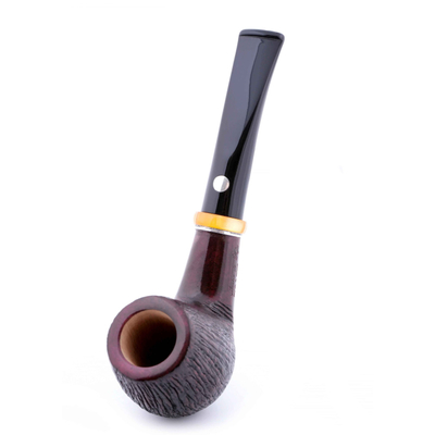 Курительная трубка Mastro de Paja Pettinata Classica с цветным кольцом, без фильтра M451-5