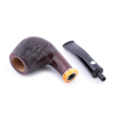 Курительная трубка Mastro de Paja Pettinata Classica с цветным кольцом, без фильтра M451-5