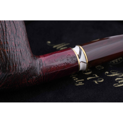Курительная трубка Mastro de Paja Pettinata Classica с цветным кольцом, без фильтра M451-6