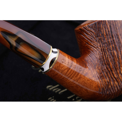 Курительная трубка Mastro de Paja Pettinata Classica с цветным кольцом, без фильтра M451-7