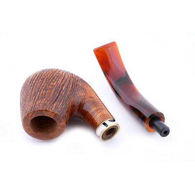 Курительная трубка Mastro de Paja Pettinata Classica с цветным кольцом, без фильтра M451-7