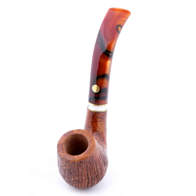 Курительная трубка Mastro de Paja Pettinata Classica с цветным кольцом, без фильтра M451-7