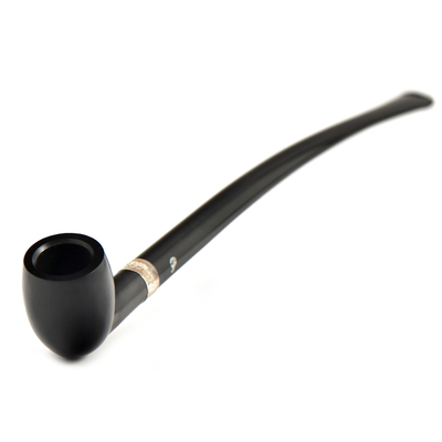 Курительная трубка Peterson Churchwarden - Ebony - Belgique Silver, без фильтра