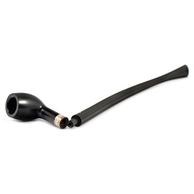 Курительная трубка Peterson Churchwarden - Ebony - Belgique Silver, без фильтра